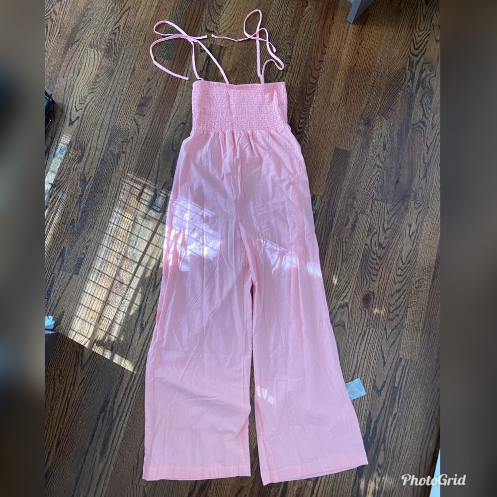 Pink Wide Leg Romper